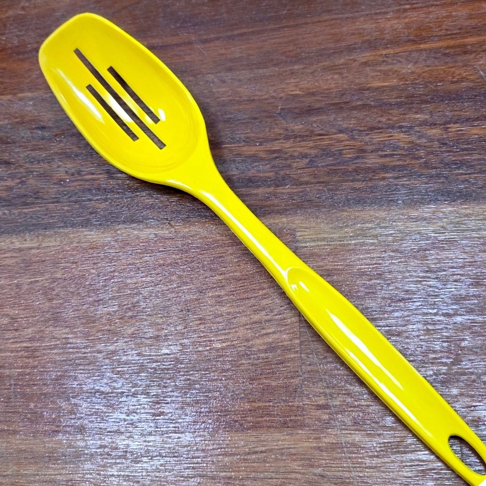 Vintage‎ Foley Yellow Nylon Slotted Spoon Plastic Kitchen Serving Utensil USA